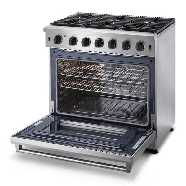 36" 6.0 Cu. Ft Single Oven Professional Gas Range in Stainless Steel