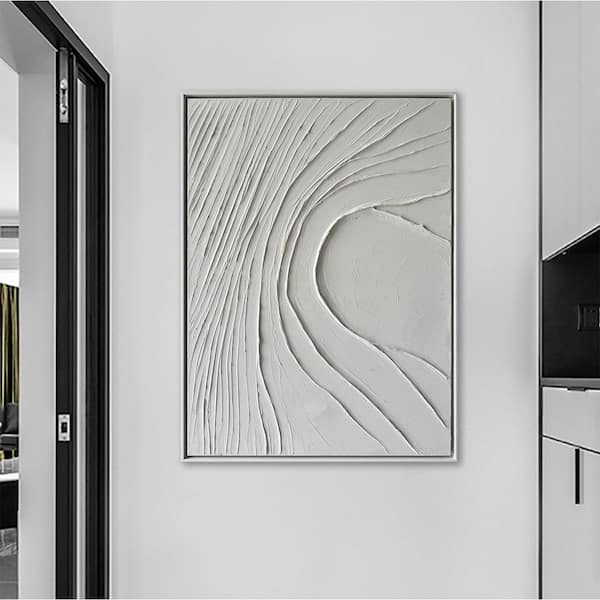 "Eternity" Framed Abstract Wall Art Print Hand Painted 48 in. x 36 in.