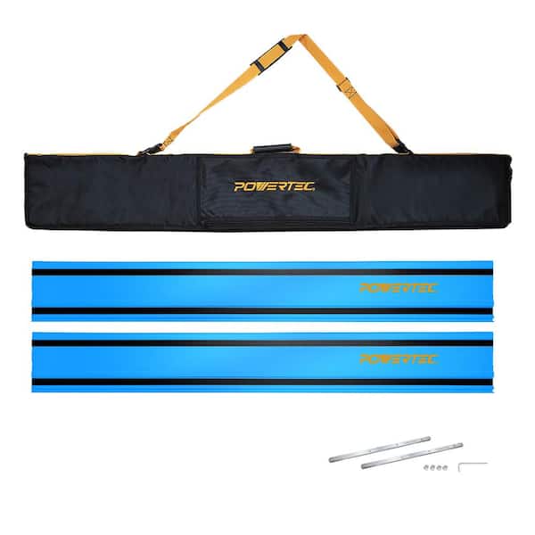 110 in. Track Saw Guide Rail with Protective Bag for Milwaukee Track Saws, Incl. 2x55 in. Guide Rails and 2 Connectors