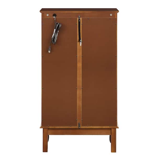CSC DECOR INC Curio Oak Cabinet Lighted Curio Diapaly Cabinet with