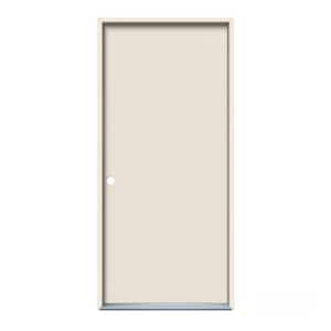 36 in. x 80 in. Flush Primed Right-Hand Inswing Steel Prehung Front Door
