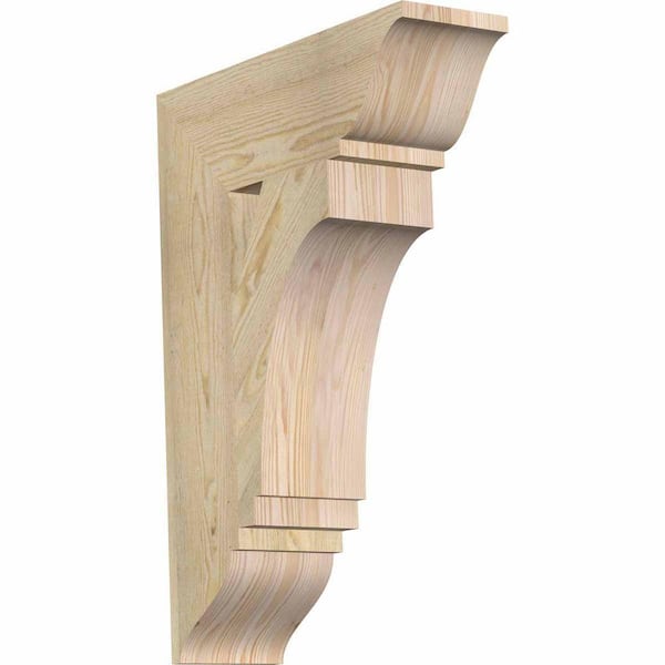 Ekena Millwork 6 in. x 28 in. x 20 in. Douglas Fir Imperial Traditional Rough Sawn Bracket