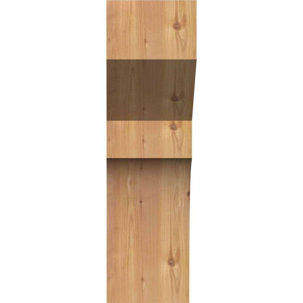 14" Rustic Western Red Cedar Corbel with Rough Sawn Finish