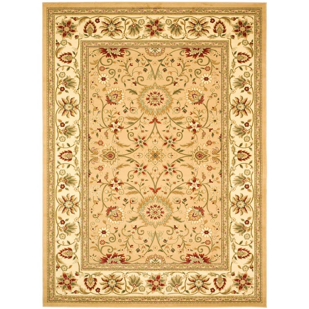 SAFAVIEH Lyndhurst Beige/Ivory 4 ft. x 6 ft. Border Area Rug Safavieh's Lyndhurst collection offers the beauty and painstaking detail of traditional Persian and European styles with the ease of polypropylene. With a symphony of floral, vines and latticework detailing, these beautiful rugs bring warmth and life to the room of your choice. This is a great addition to your home whether in the country side or busy city. Color: Beige/Ivory.