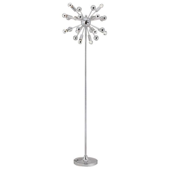 AF Lighting Super Nova 64 in. 12-Light Chrome Floor Lamp