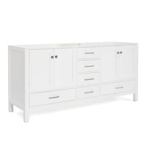 Cambridge 72 in. W x 21.5 in. D x 34.5 in. H Double Freestanding Bath Vanity Cabinet Only in White