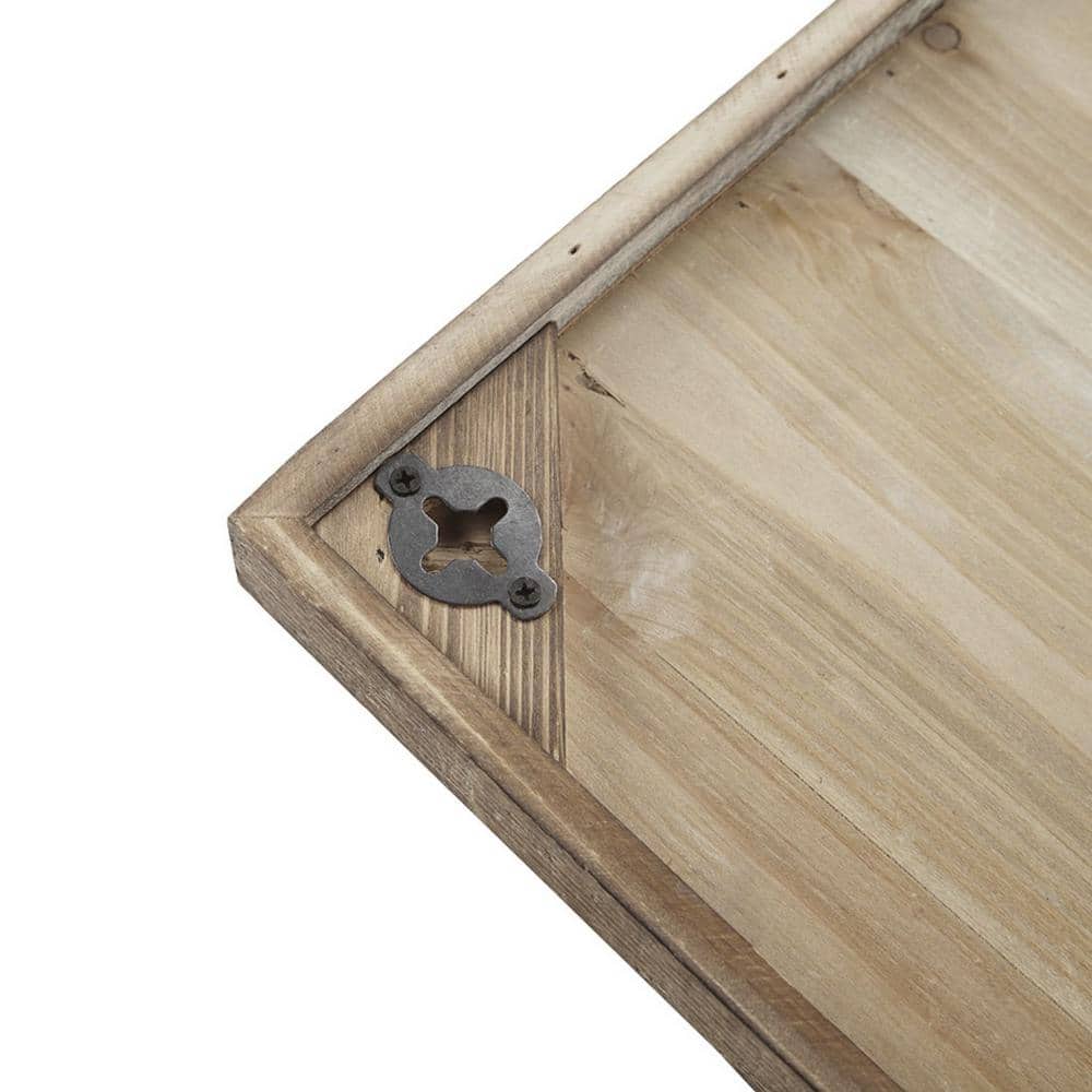 Natural Two-Tone Geometric Wood Wall Art Set