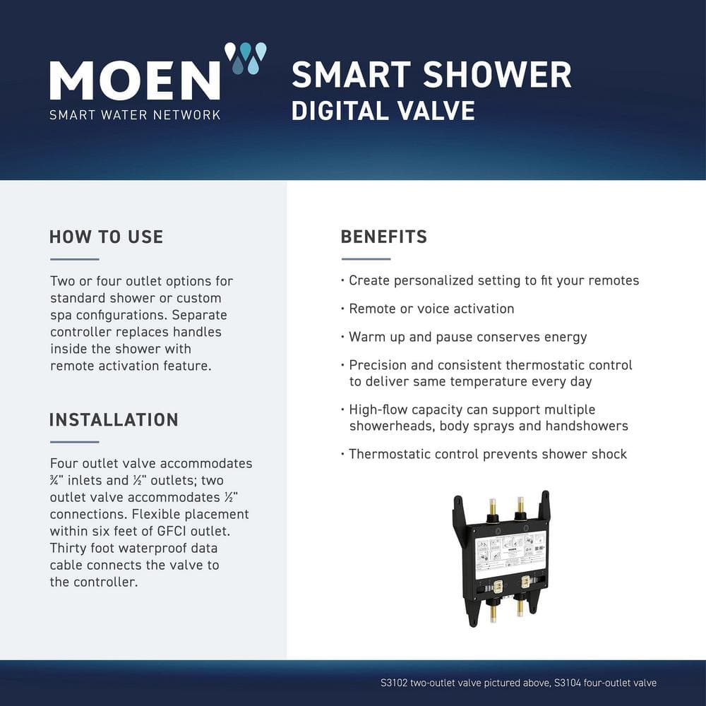 Matte Black Wall-Mounted Digital Shower Controller with LCD Screen