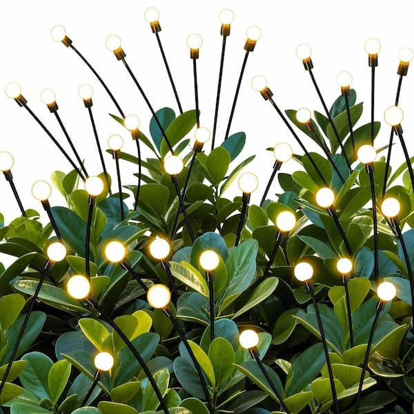 Solar Firefly Garden Lights Outdoor 6 Pack 36 LED Swaying Waterproof IP65 Yard Pathway Lawn Decorations