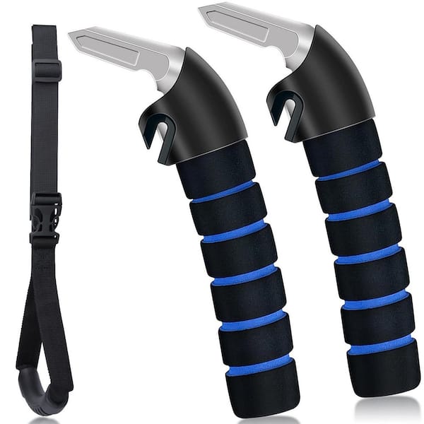 6.6 in. Car Handle Assist for Elderly, Multifunction Car Armrest Portable Bar for Seniors and Handicap, Blue (2-Pack)