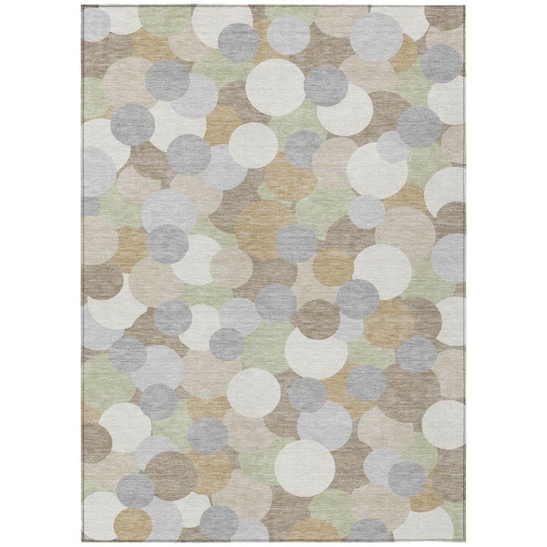 Chantille Machine Washable Indoor/Outdoor Abstract ACN2450 Ivory 8 ft. x 10 ft. Area Rug