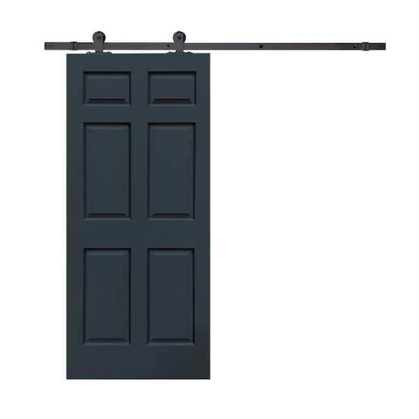 Calhome 30 In. X 80 In. Charcoal Gray Painted Composite Mdf 6-panel 