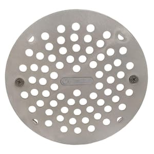 6 in. Round Stamped Stainless Steel Replacement Coverall Strainer for Shower/Floor Drains