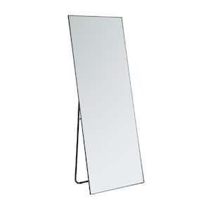 Anky Black 24 in. W x 65 in. H Rectangle Aluminum Framed Full Length Mirror