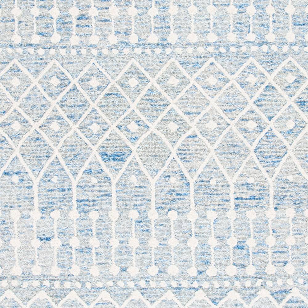 Blossom Blue and Ivory 8' x 10' Wool Handmade Tufted Area Rug