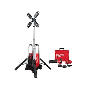 MX FUEL ROCKET Tower Light/Charger w/M18 FUEL Lithium-Ion Brushless Cordless SAWZALL Reciprocating Saw Kit