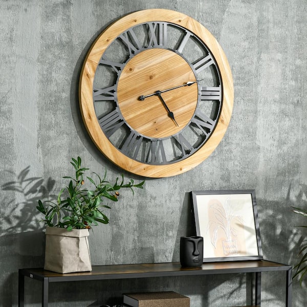 Webelkart Premium Butterflies Wooden Wall Clock for Home and Office De