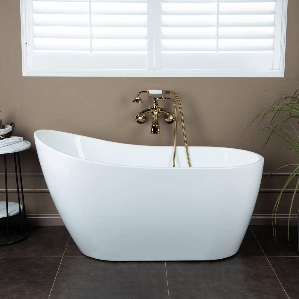 Polished Gold Stainless Steel Wall Roman Tub Faucet with Diverter