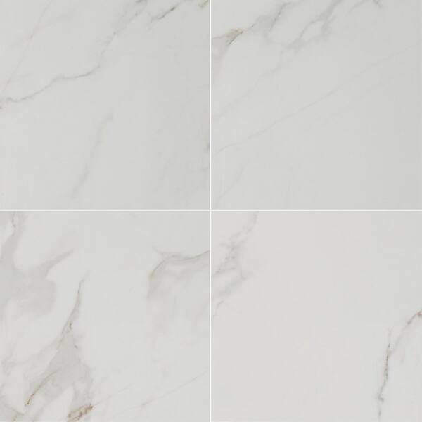 Home Decorators Collection Carrara 24 in. x 24 in. Polished Porcelain Floor and Wall Tile (16 sq. ft. / case)