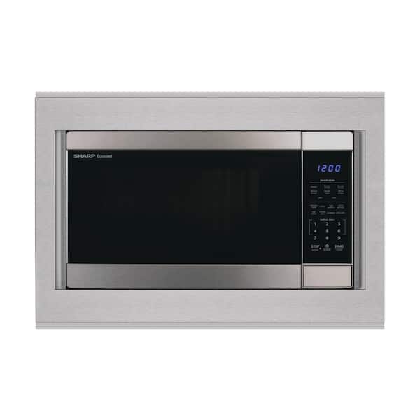 27" Built-In Trim Kit for Countertop Microwave Oven in Stainless Steel
