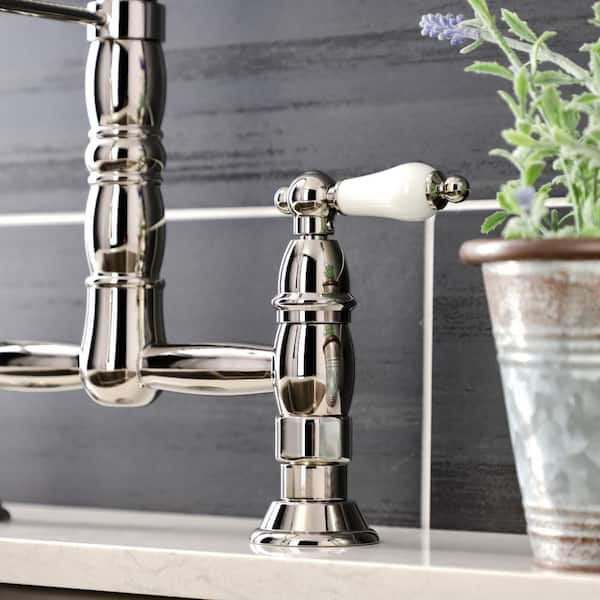 Kingston Brass Heritage Wall Mount Kitchen Faucet - Luxury Bath