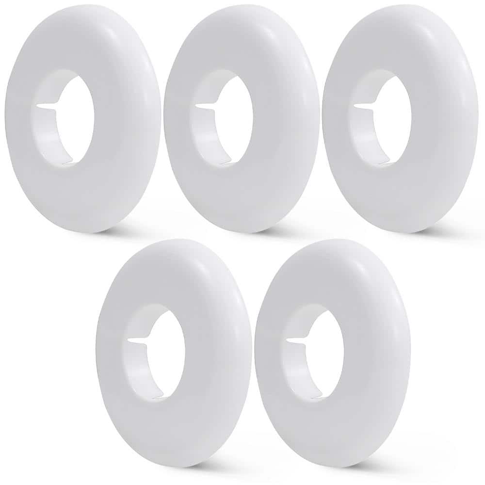 1 in. Floor and Ceiling Plate Cover Split Flange, PVC Escutcheon Plate, Universal Design, White (5-Pack) price history on PriceWatchPro
