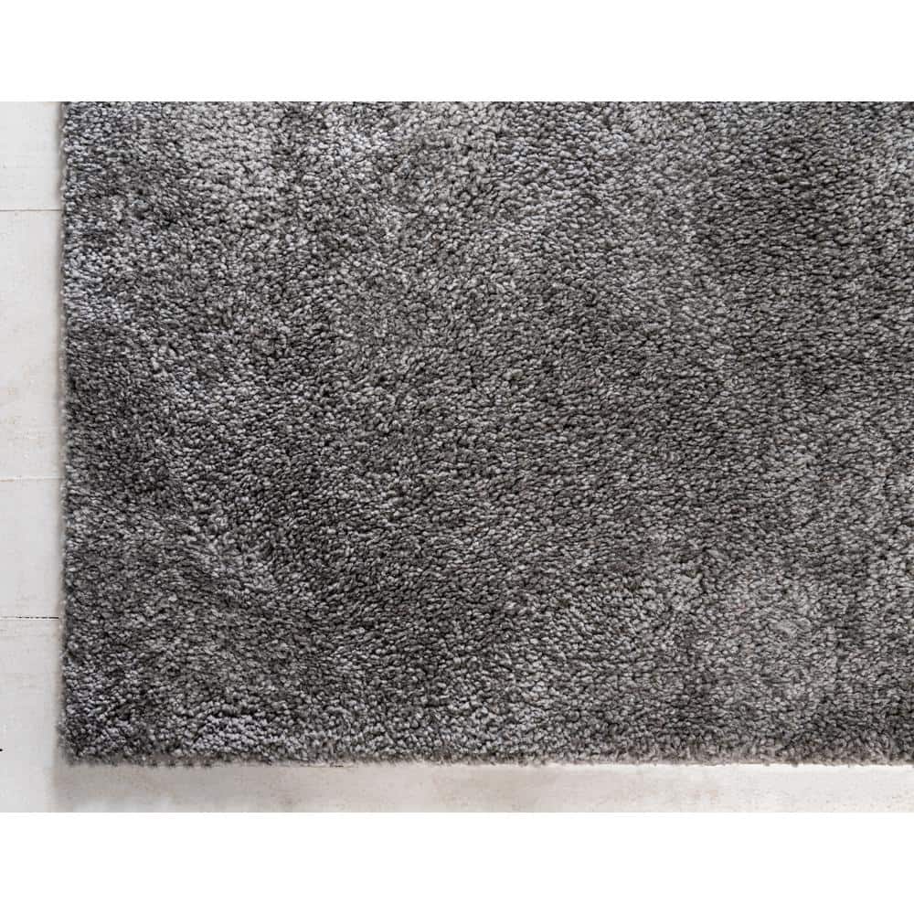 Gray High Pile Shag 8' x 10' Area Rug