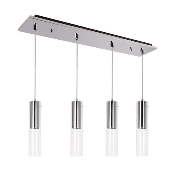 Lena 25-in Chrome 4-Light Multi Pendant