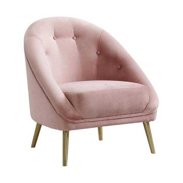 blush chair with gold legs