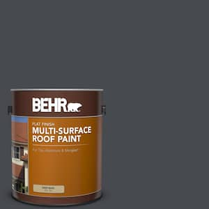 1 gal. #N500-7 Night Club Flat Multi-Surface Exterior Roof Paint