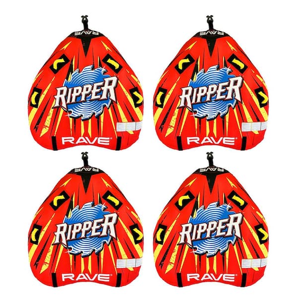 RAVE Sports 02918-RV-SMU Ripper 2 Rider Nylon Inflatable Towable Float Red 