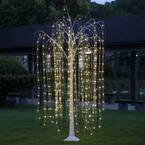 6 ft. 28 8 L Warm White Lighted Willow Tree LED Tree Halloween Decor for Indoor Outdoor Decoration