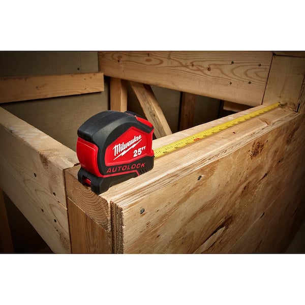 Reviews for Milwaukee 25 ft. x 1.3 in. W Blade Tape Measure with 14 ft.  Standout with 16 ft. Compact Auto Lock Tape Measure