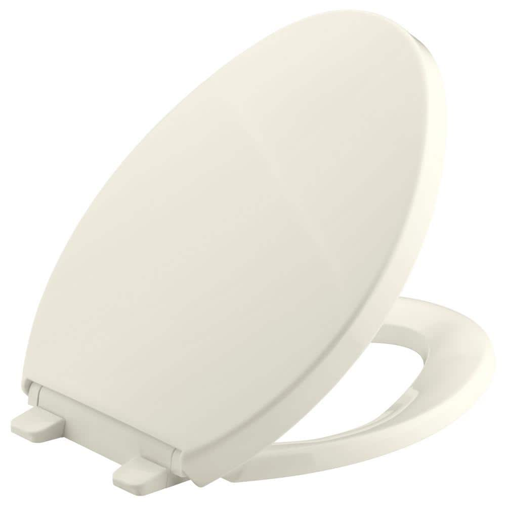 KOHLER Saile Elongated Closed Front Toilet Seat in Biscuit K-4748-96 ...