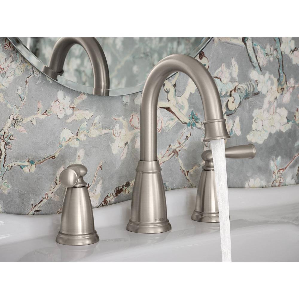 Moen Banbury Brushed Nickel Two-Handle Bathroom Faucet