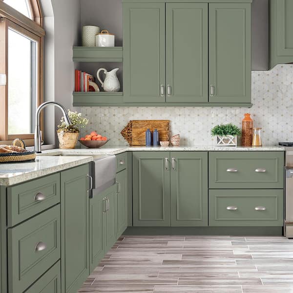 1 gal. #PPU11-17 Hillside Green Satin Enamel Interior/Exterior Cabinet, Door & Trim Paint