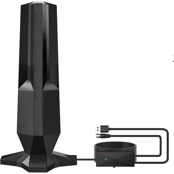 Digital TV Antenna for Local Channels with Amplifier Signal Booster Long Range Support 8K 4K 1080p TVs Indoor 30ft Cable