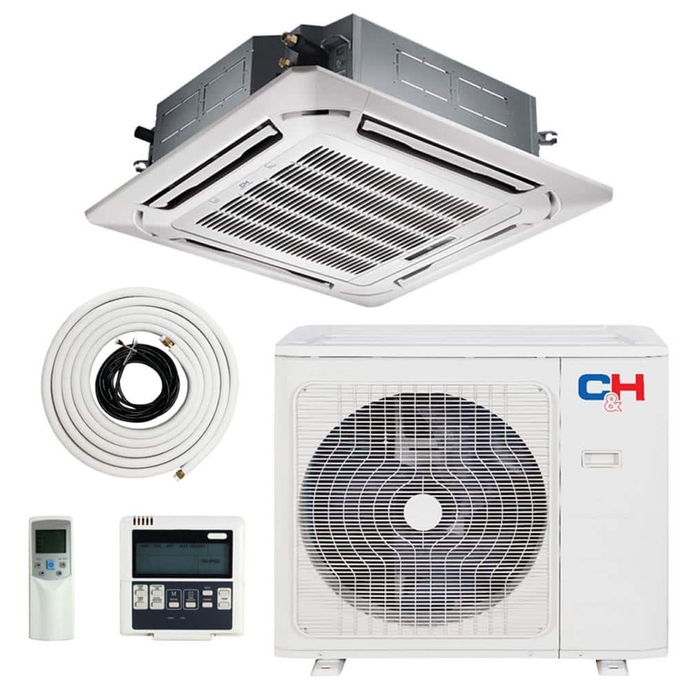 Sophia 9000 BTU 3/4 Ton Ductless Mini Split 22.8 SEER Cassette Air Conditioner with Heat Pump and Install Kit 230V price history on PriceWatchPro