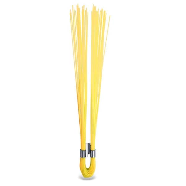 6 in x 0.5 ft Stake Whisker Markers, Yellow, 500 EA