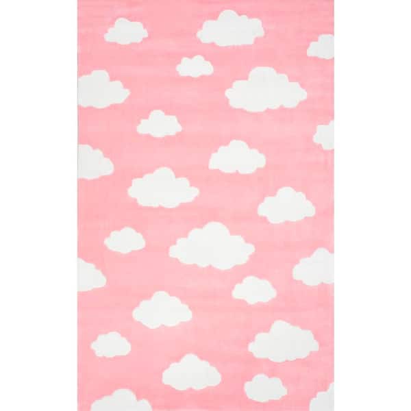 nuLOOM Clouds Playmat Pink 8 ft. x 10 ft. Area Rug