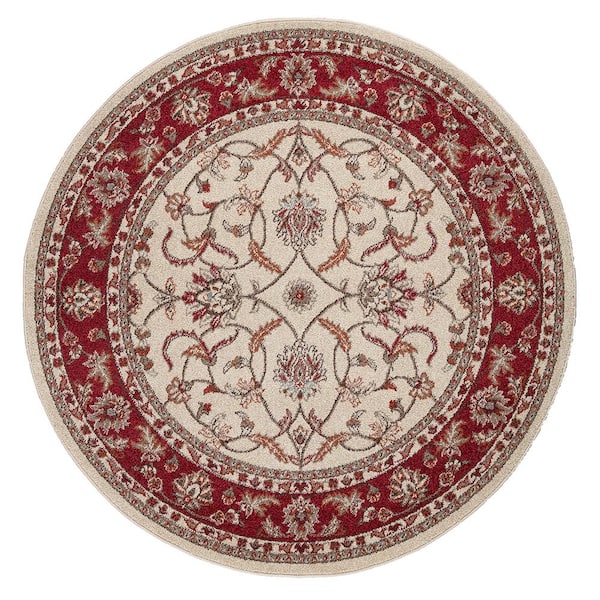 Concord Global Trading Chester Sultan Ivory 8 ft. Round Area Rug