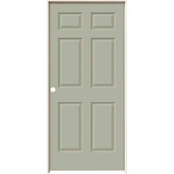 JELD-WEN 36 in. x 80 in. Colonist Desert Sand Right-Hand Smooth Solid Core Molded Composite MDF Single Prehung Interior Door