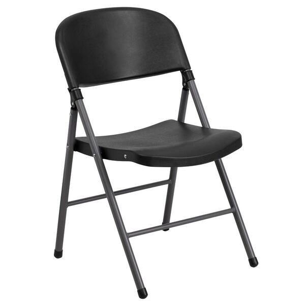 Flash Furniture Hercules Series 330 Lb Capacity Black Plastic Folding Chair With Charcoal Frame Dadycd50 Flash Furniture Hercules Series 330 Lb, Hercules Series 800 Lb Folding Chairs