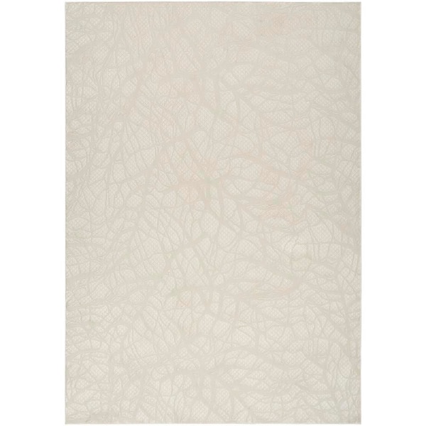 Nourison Desire Beige 5 ft. x 7 ft. Abstract Contemporary Area Rug