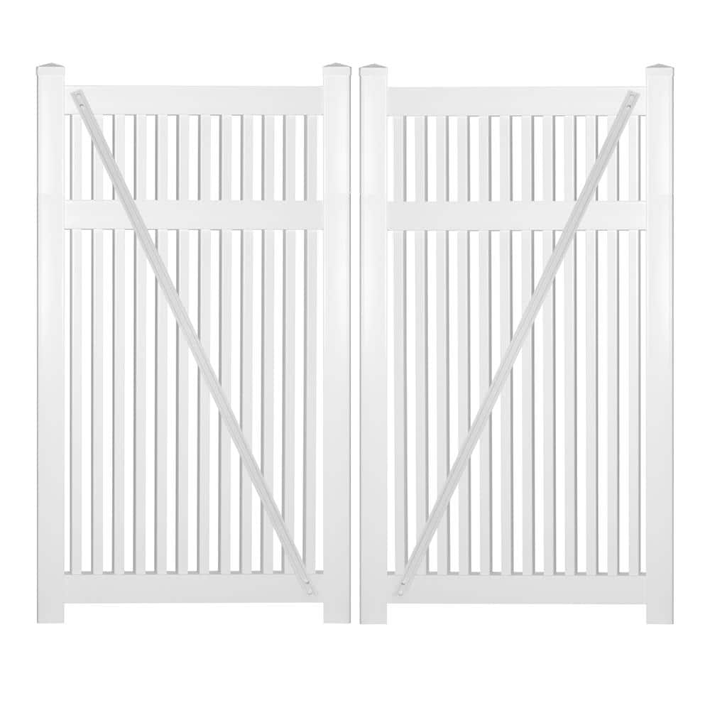 Williamsport 8 ft. W x 5 ft. H White Vinyl Pool Fence Double Gate price history on PriceWatchPro