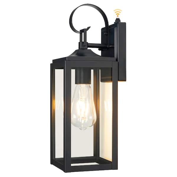 2‑Light 19 in. Black Waterproof Outdoor Wall Sconce Light with No Bulbs Included