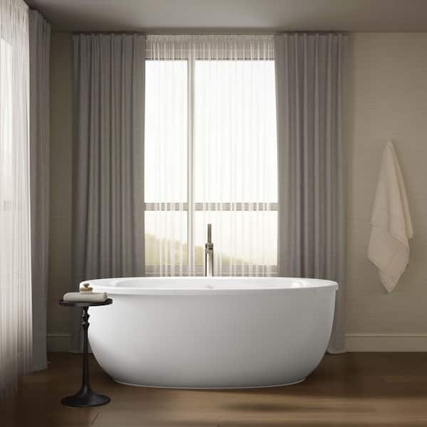 KOHLER Sunstruck 65.5 in. x 35.5 in. Soaking Bathtub with