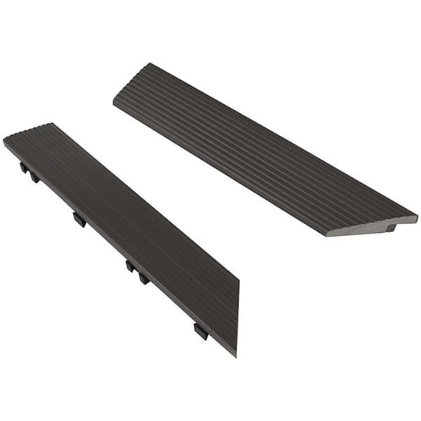 1/6 ft. x 1 ft. Quick Deck Composite Deck Tile Inside Corner Fascia in Indonesian Merbau (2-Pieces/Box)