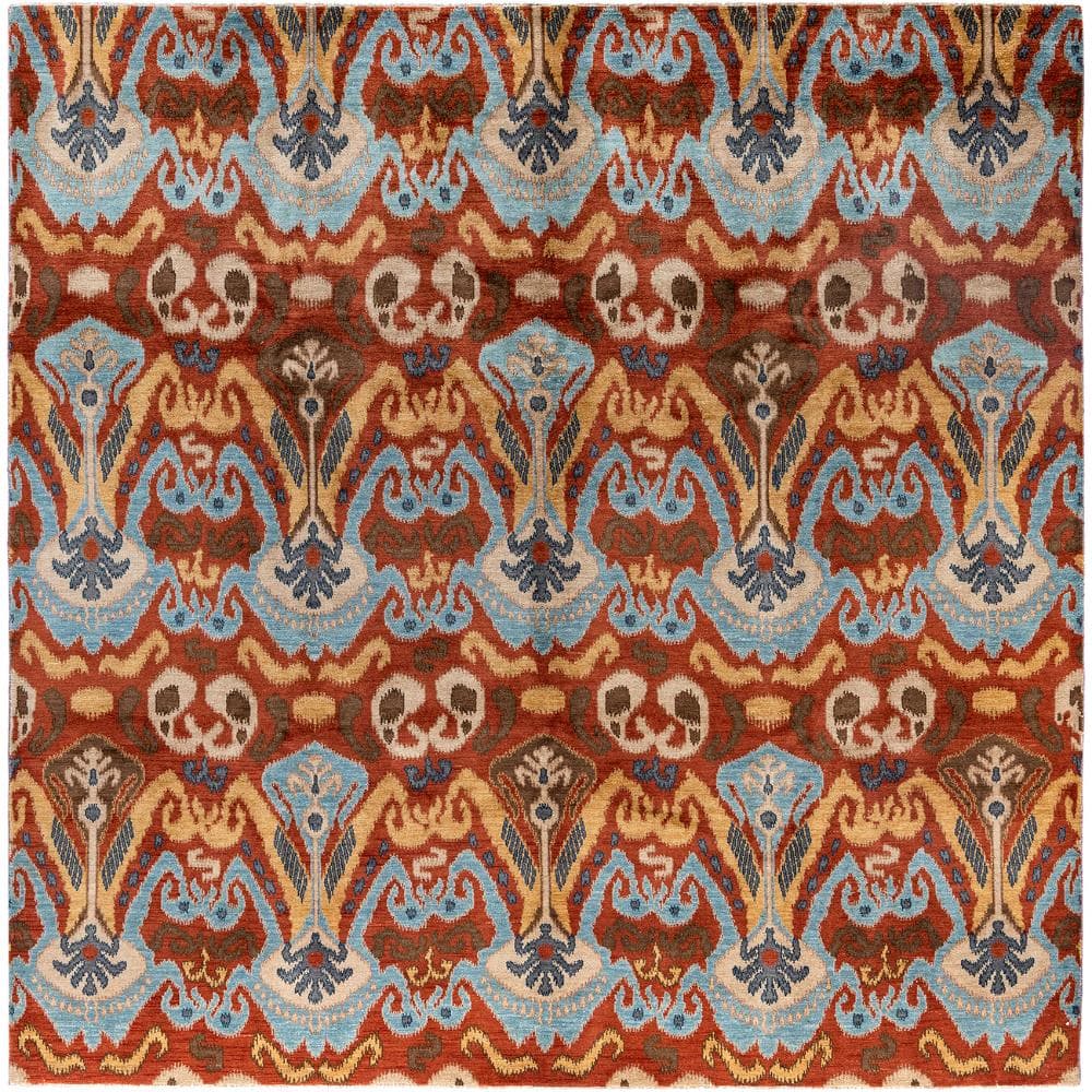 Ikat Red 8 X 10 Hand-Knotted Wool Indoor Area Rug price history on PriceWatchPro