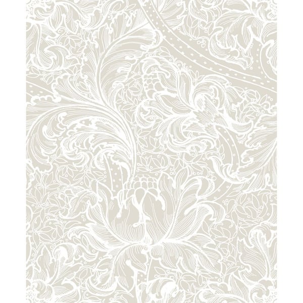 Unbranded Llewelyn-Bowen Off The Wall Beige Floral Morris Major Matte Finish Non-Pasted Non-Woven Wallpaper Sample